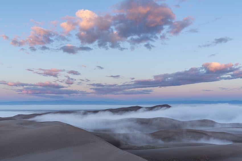 Sunrise from the summit of High Dune, Great Sand Dunes National Park, Colorado