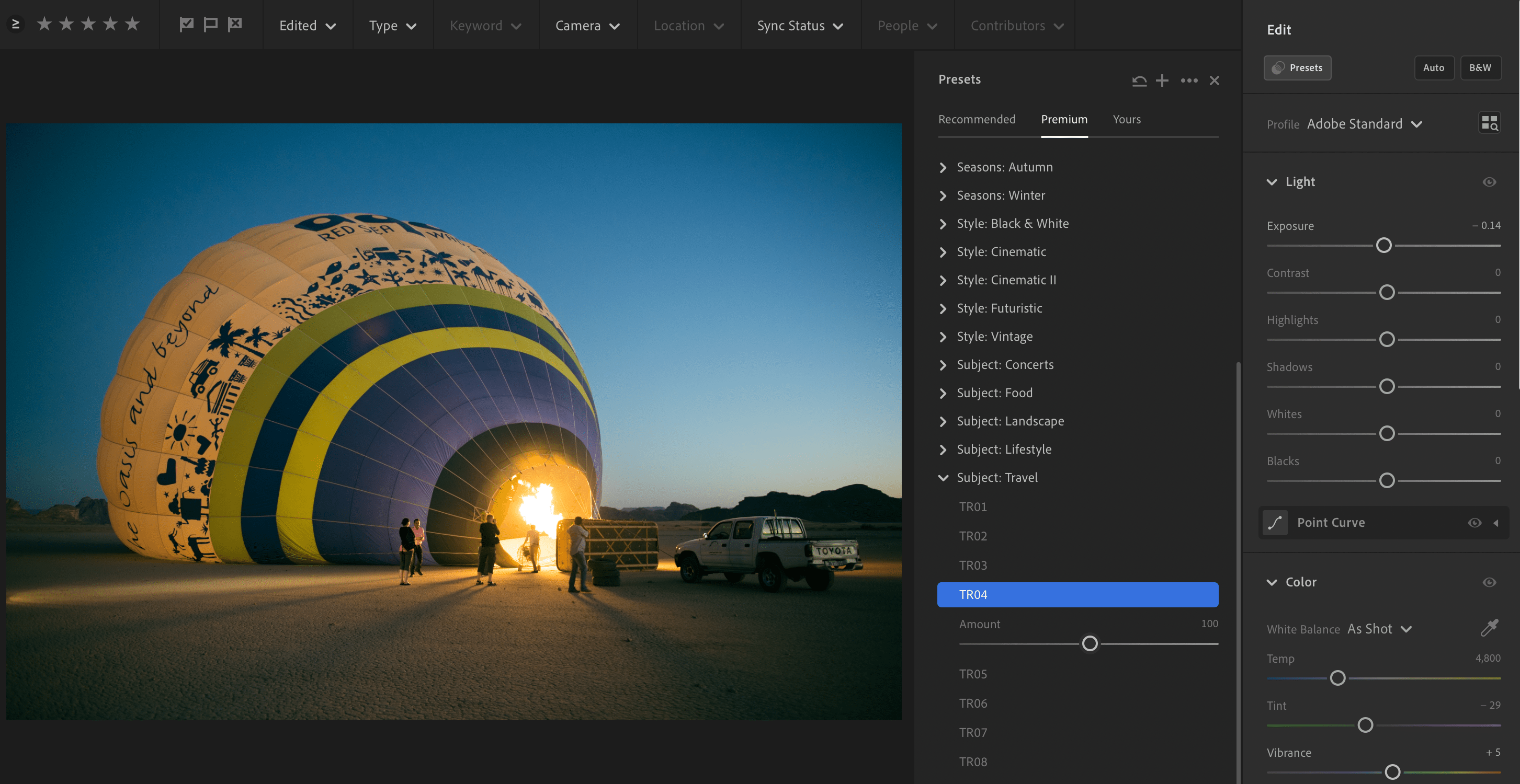 Lightroom Interface © Pei Ketron