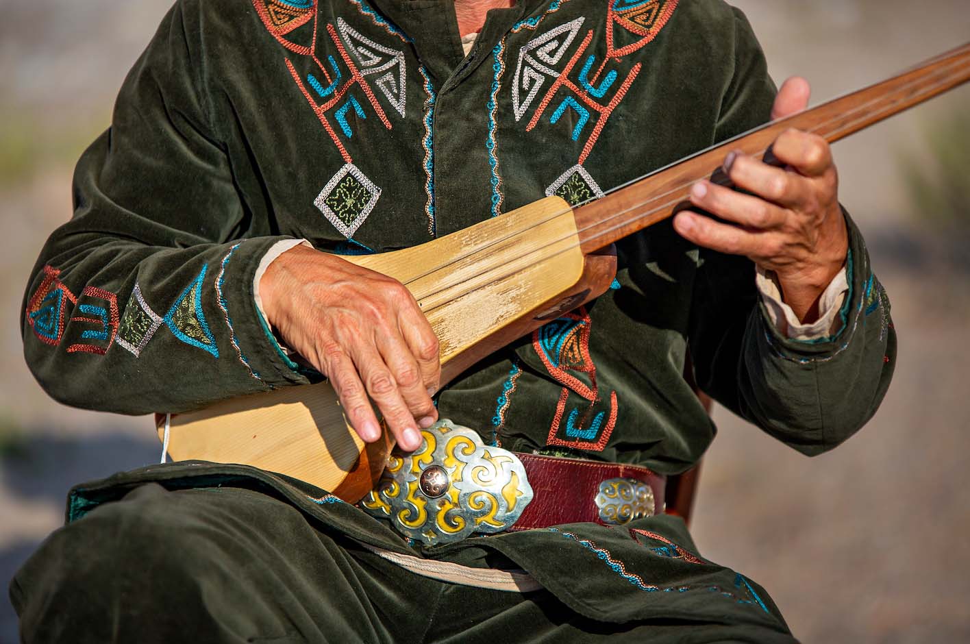 Komuz, a traditional stringed musical instrument