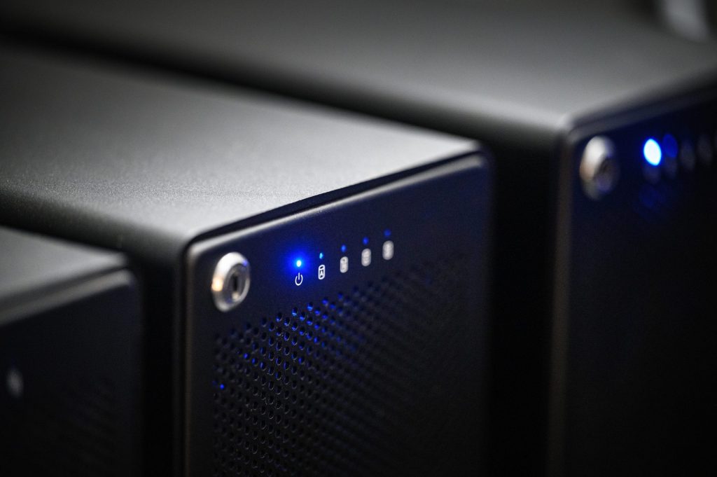 Michael Clark's OWC Thunderbay 4 and 6 RAID 5 enclosures.